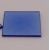 Verre biseauté plat bleu. 3.18cm x 3.18cm.