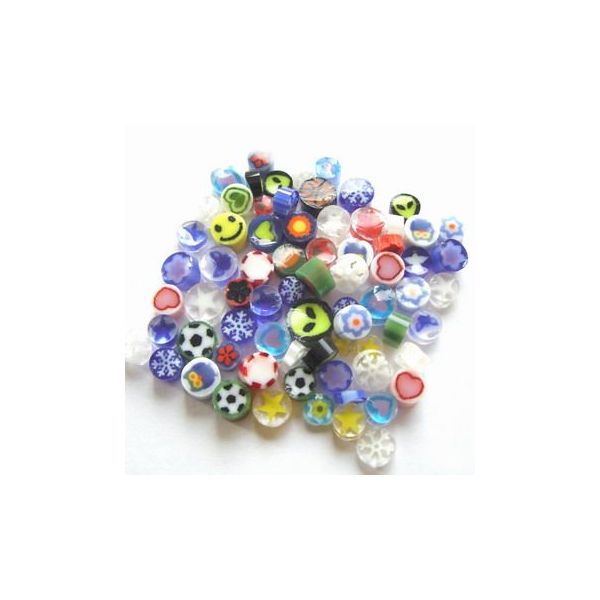 Rondelles Millefiori mixtes COE90
