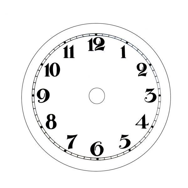 Cadran d'horloge. Diamètre 10cm