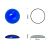 Cabochon rond 25mm bleu cobalt fond plat