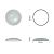 Cabochon rond 30mm clair fond plat