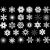 Décalcomanie pour fusing ou céramique. Flocons de neige blanc
