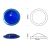 Cabochon hublot 20mm bleu cobalt