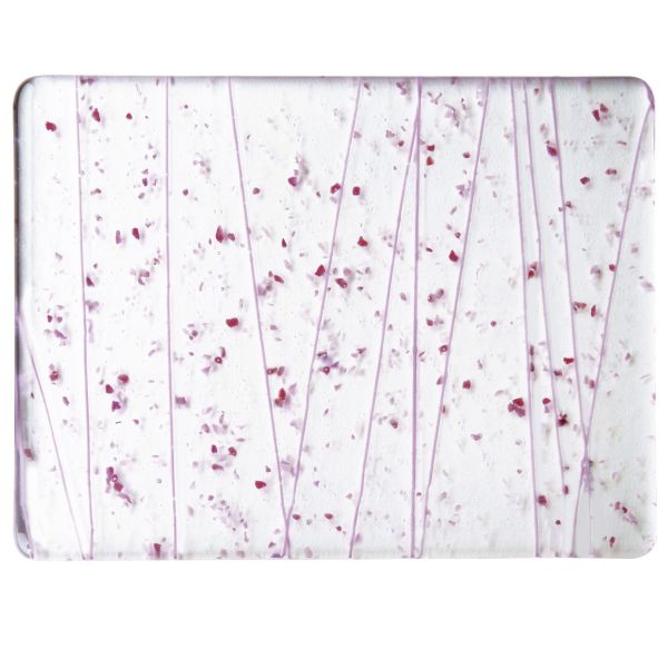 Bullseye 4215-00F Transparent avec frittes et filaments roses