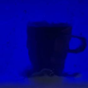 Mississipi River Glass 5005 C Bleu Royal Translucide texturé