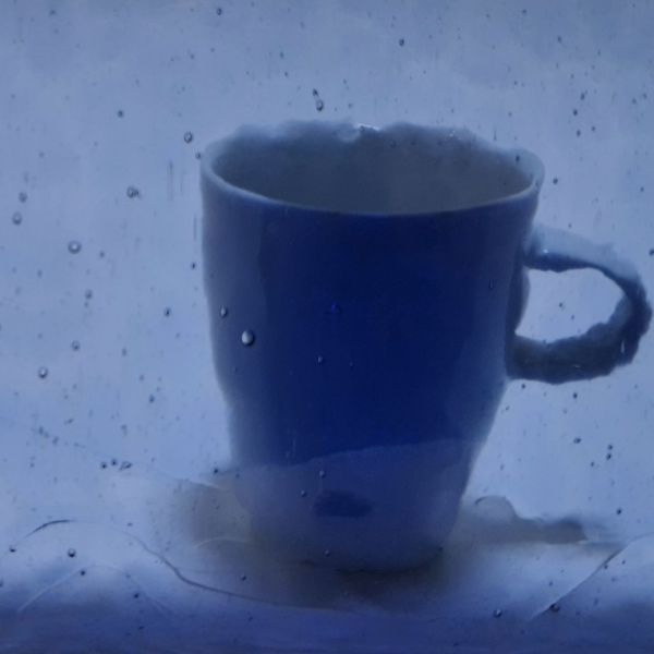 Mississipi River Glass 5008 C Bleu Azur translucide texturé