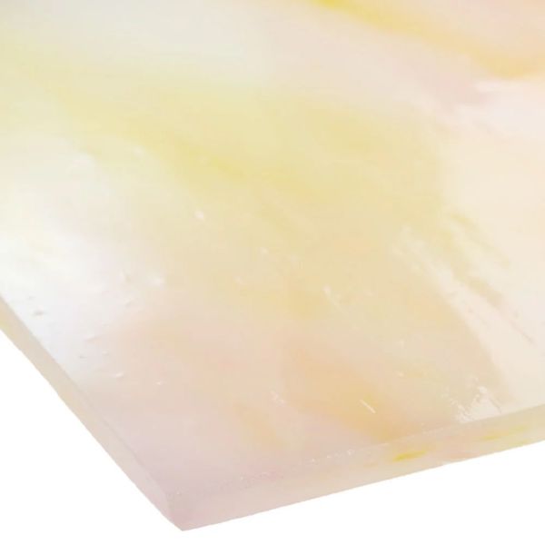 Mississipi River Glass 8001 S Rose opaque blanc et jaune