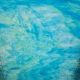 Wanda Stained Glass 142SG Ondulation bleu-vert translucide