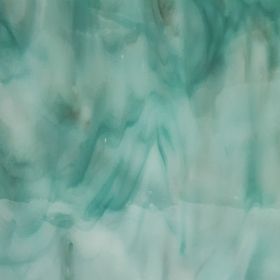 Mississipi River Glass 7087 R Turquoise blanc marron opaque