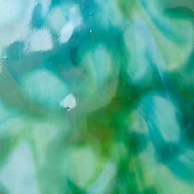 Mississipi River Glass 4016 M Vert clair bleu blanc opaque