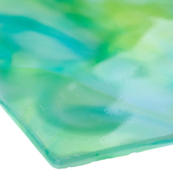 Mississipi River Glass 4016 M Vert clair bleu blanc opaque