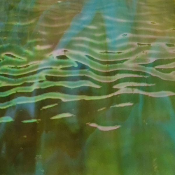 Mississipi River Glass 7101 IR Vert jaune turquoise Opaque