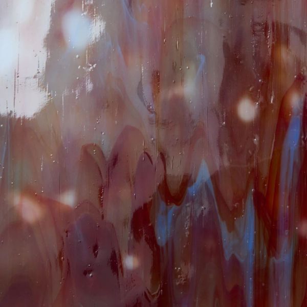 Mississipi River Glass 7032 M Rouge bleu blanc opaque