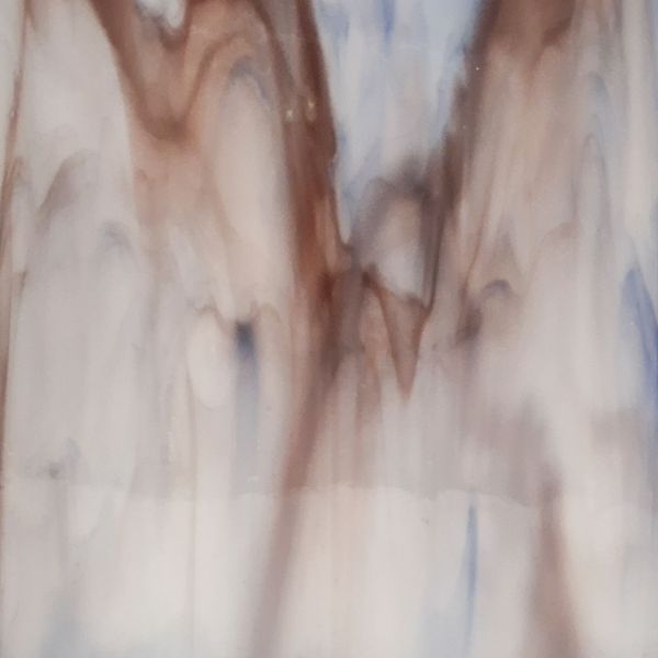 Mississipi River Glass 5018 S Blanc bleu marron opaque