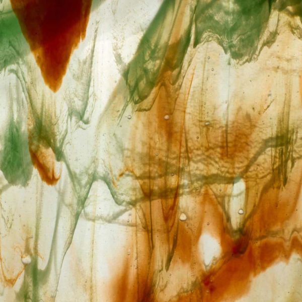 Mississipi River Glass 2004 S Blanc orange vert semi-translucide