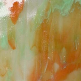 Mississipi River Glass 2004 S Blanc orange vert semi-translucide