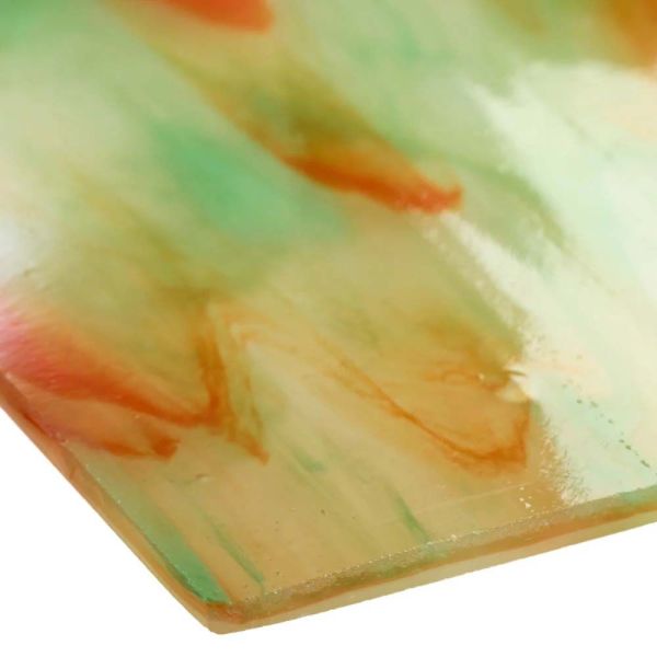 Mississipi River Glass 2004 S Blanc orange vert semi-translucide