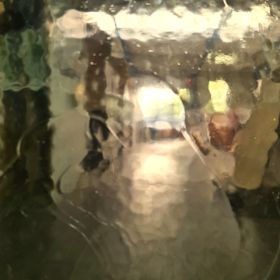 Mississipi River Glass 800 C Ambre moyen translucide texturé