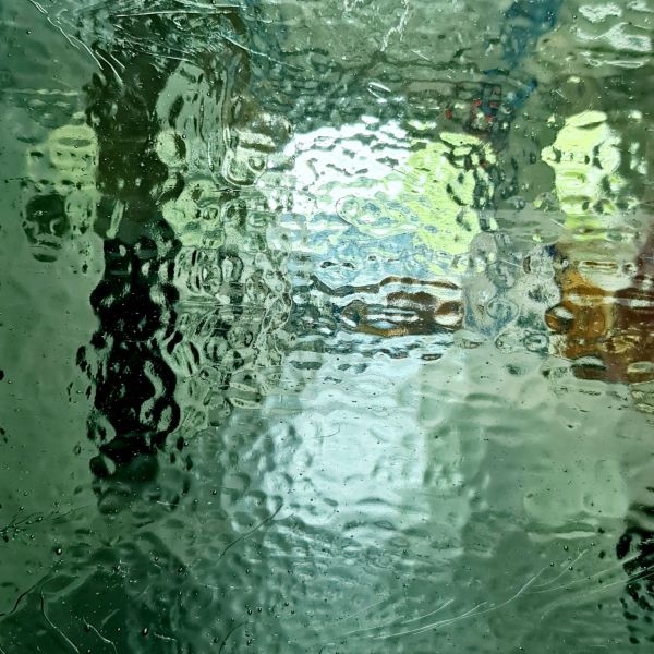 Mississipi River Glass 4019 C Petrole clair translucide texturé