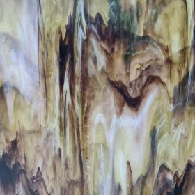 Mississipi River Glass 7112 S Marron vert semi-translucide