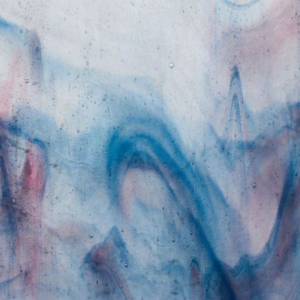 Mississipi River Glass 6000 S Bleu blanc rose semi-translucide