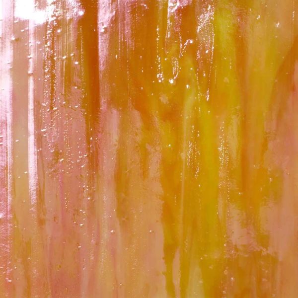 Mississipi River Glass 1014 S IR Jaune orange irisé opaque