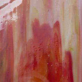 Mississipi River Glass 7022 S Blanc orange vert semi-translucide