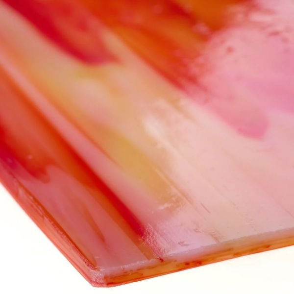 Mississipi River Glass 7022 S Blanc orange vert semi-translucide