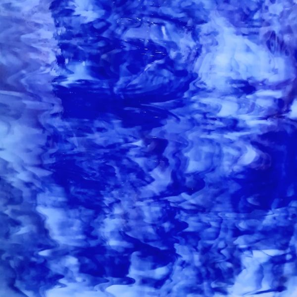 Mississipi River Glass 5009 S Blanc bleu foncé opaque