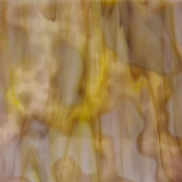 Mississipi River Glass 7040 M Rose jaune blanc semi-translucide