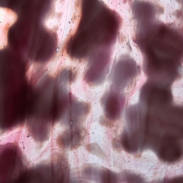 Mississipi River Glass 6005 M Blanc rose brun foncé opaque