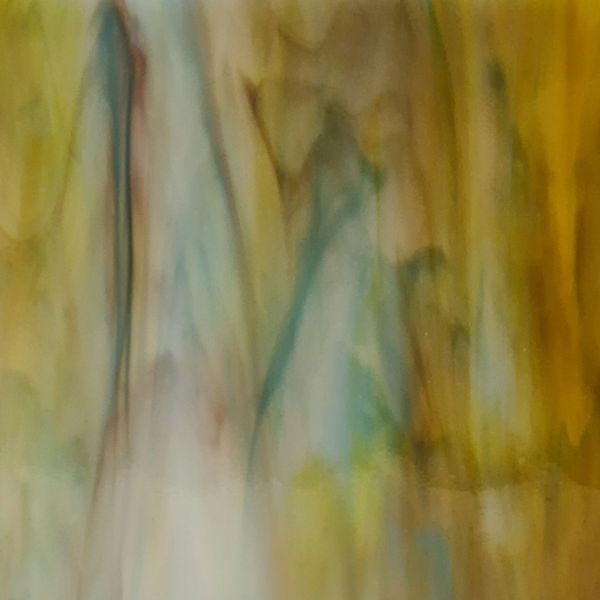 Mississipi River Glass 7016 S Jaune turquoise blanc opaque