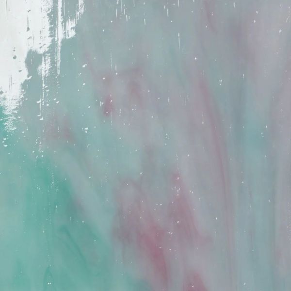 Mississipi River Glass 7006 S Turquoise blanc rouge rose opaque