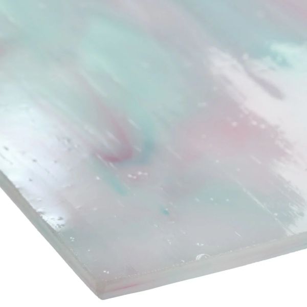 Mississipi River Glass 7006 S Turquoise blanc rouge rose opaque