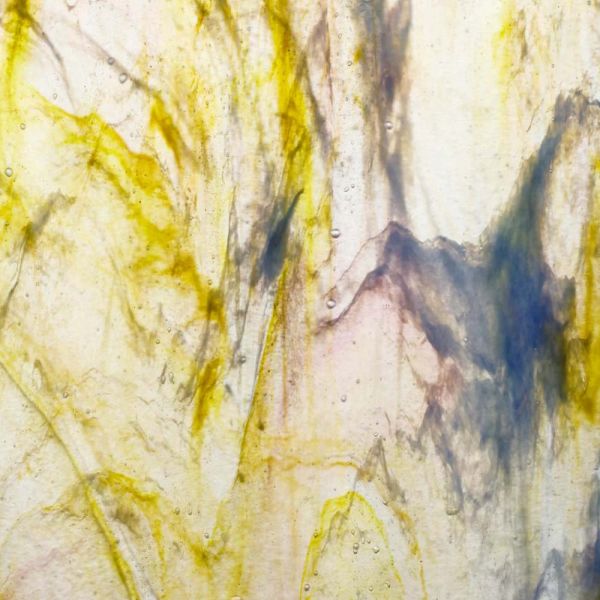 Mississipi River Glass 7019 S Bleu jaune violet semi-translucide