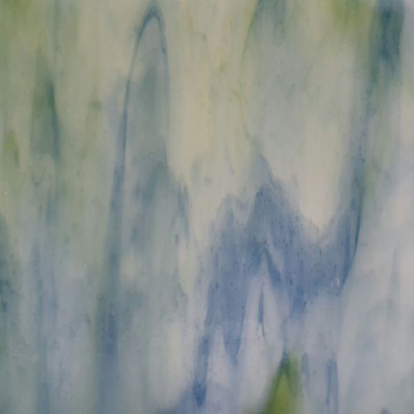 Mississipi River Glass 7011 S Bleu vert banc opaque