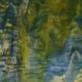 Mississipi River Glass 7095 R Bleu jaune opaque texturé