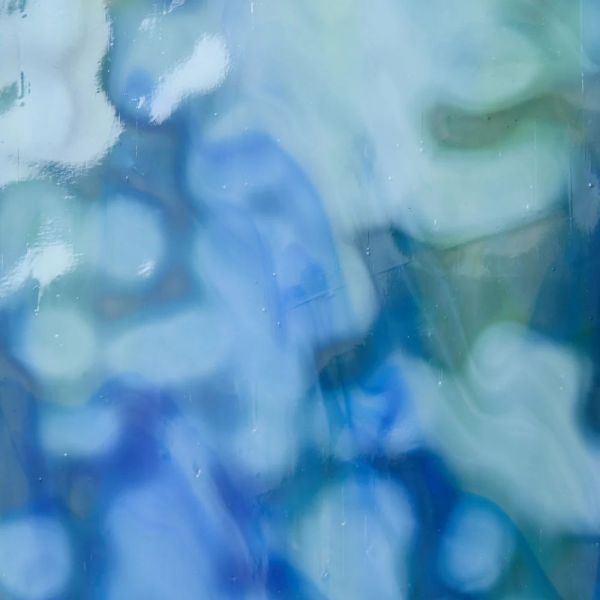 Mississipi River Glass 7030 M Vert blanc bleu opaque