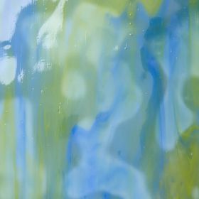 Mississipi River Glass 7031 M Bleu jaune blanc opaque