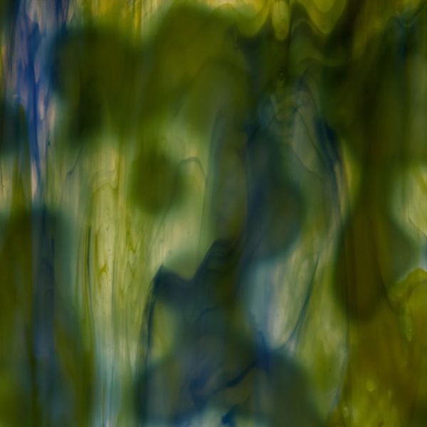 Mississipi River Glass 7031 M Bleu jaune blanc opaque