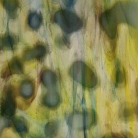 Mississipi River Glass 7042 M Vert jaune blanc bleu semi-translucide