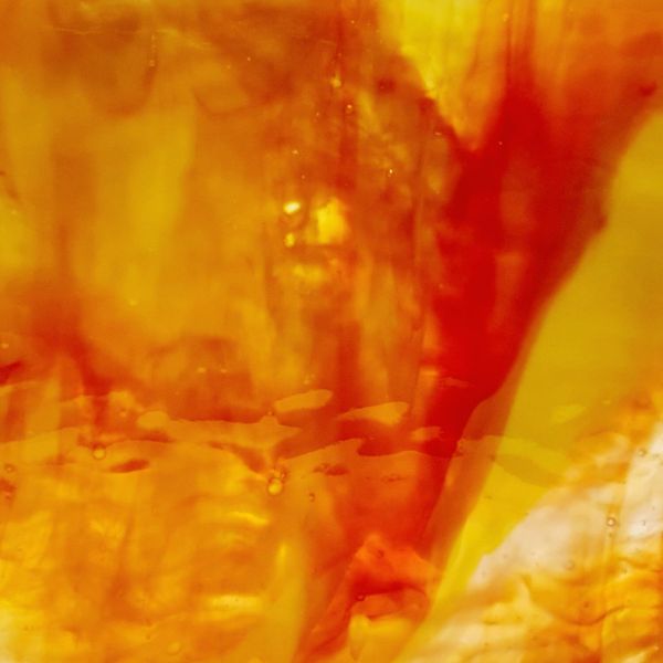 Mississipi River Glass 7094 R Jaune rouge opaque texturé