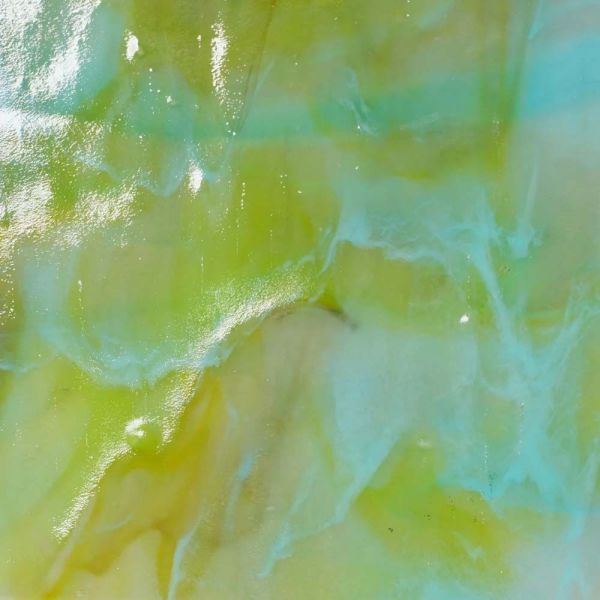 Mississipi River Glass 4012 S Vert mousse turquoise marron semi-translucide