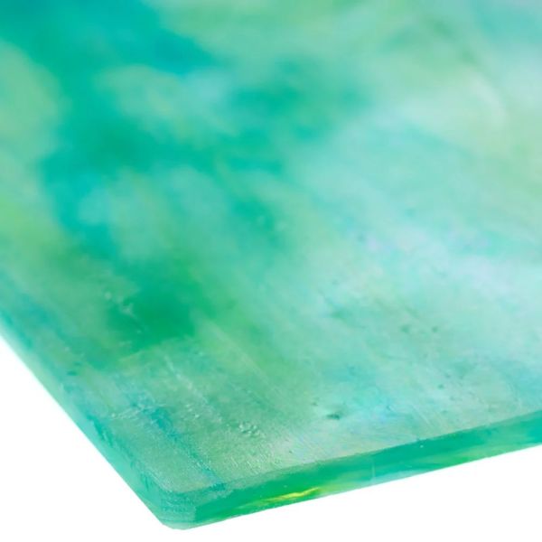 Mississipi River Glass 7033 M Vert clair vert foncé opaque