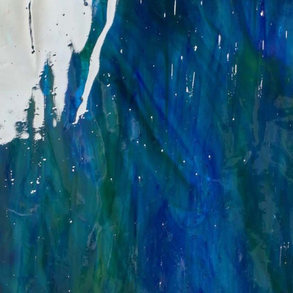 Mississipi River Glass 4011 S Bleu foncé Vert foncé semi-translucide