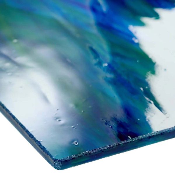 Mississipi River Glass 4011 S Bleu foncé Vert foncé semi-translucide