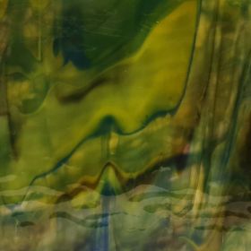 Mississipi River Glass 7085 R Jaune vert bleu noir opaque texturé