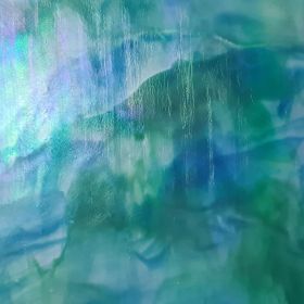 Mississipi River Glass 7104 S IR Turquoise bleu vert irisé semi-translucide texturé