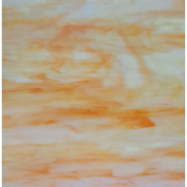 Wanda Stained Glass Opal 15 Blanc et orange irisé