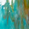 Mississipi River Glass 5014 S Turquoise bleu blanc jaune opaque